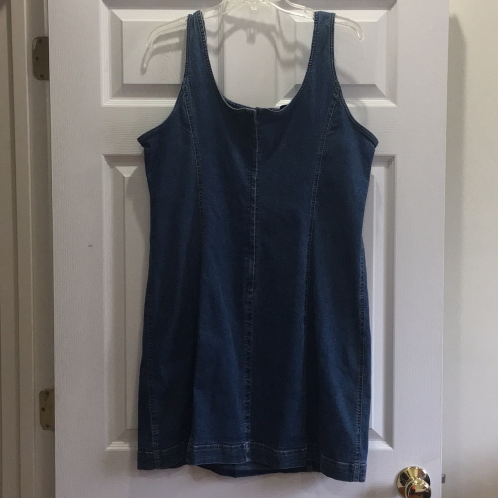 98% Cotton Denim Designed Dress - Picture 2 of 3